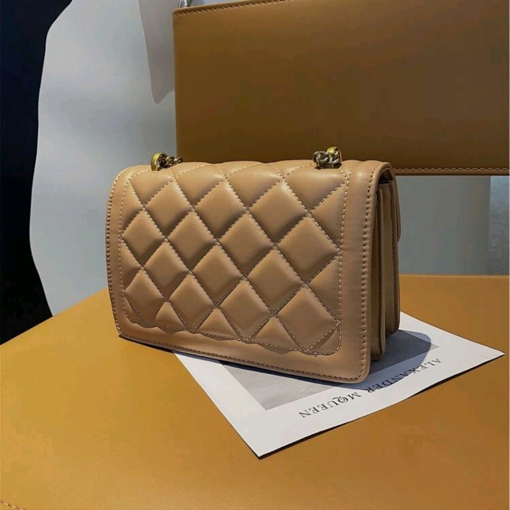 Tan Threaded Purse - Picture 2 of 2